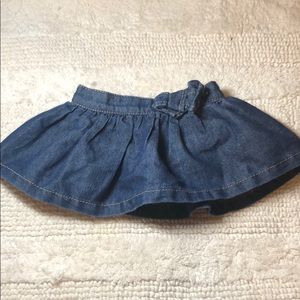 🌻0-3M Okie Dokie Jean Skirt with Bow
